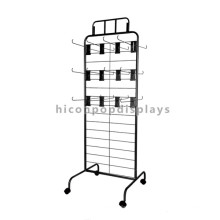 Billig Freie Standing Movable Doppelseitige Metall J Haken Draht Hanging Schuh Rack Display Großhandel